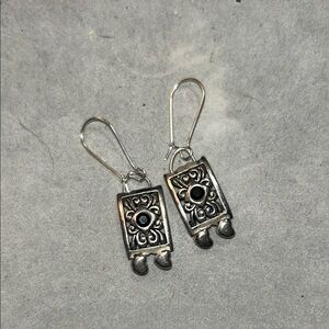Elegant Silver Earrings with Intricate Design